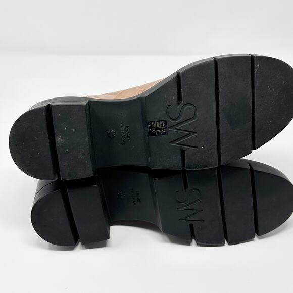 Stuart Weitzman Norah Croc Stamped Leather Lug Sole Boot EU 39 - Picture 7 of 10